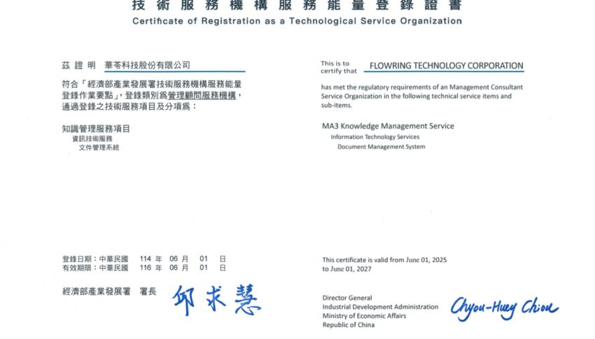 華苓Docpedia通過「MA3知識管理能量登錄」以文件為基石，打造企業AI合規新引擎